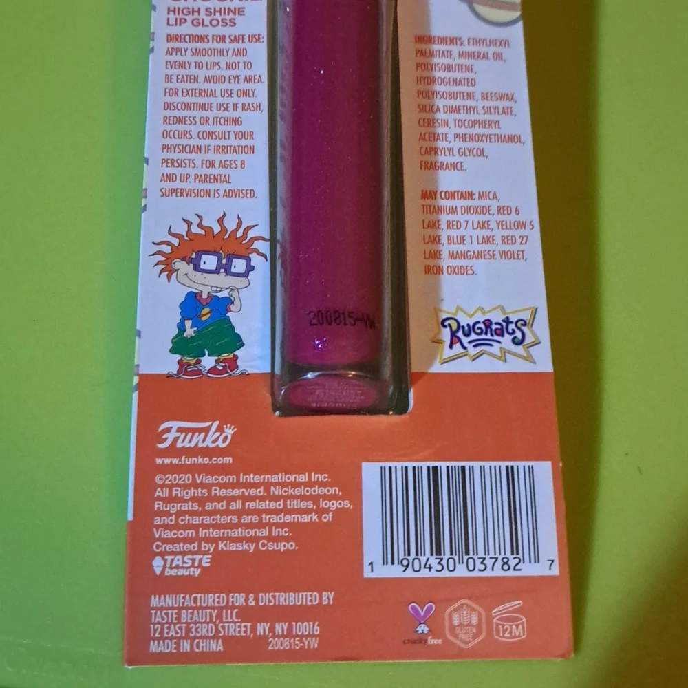 Nickelodeon keychain pins Funko Pop Rugrats Limited Edition Chuckie Lip Gloss